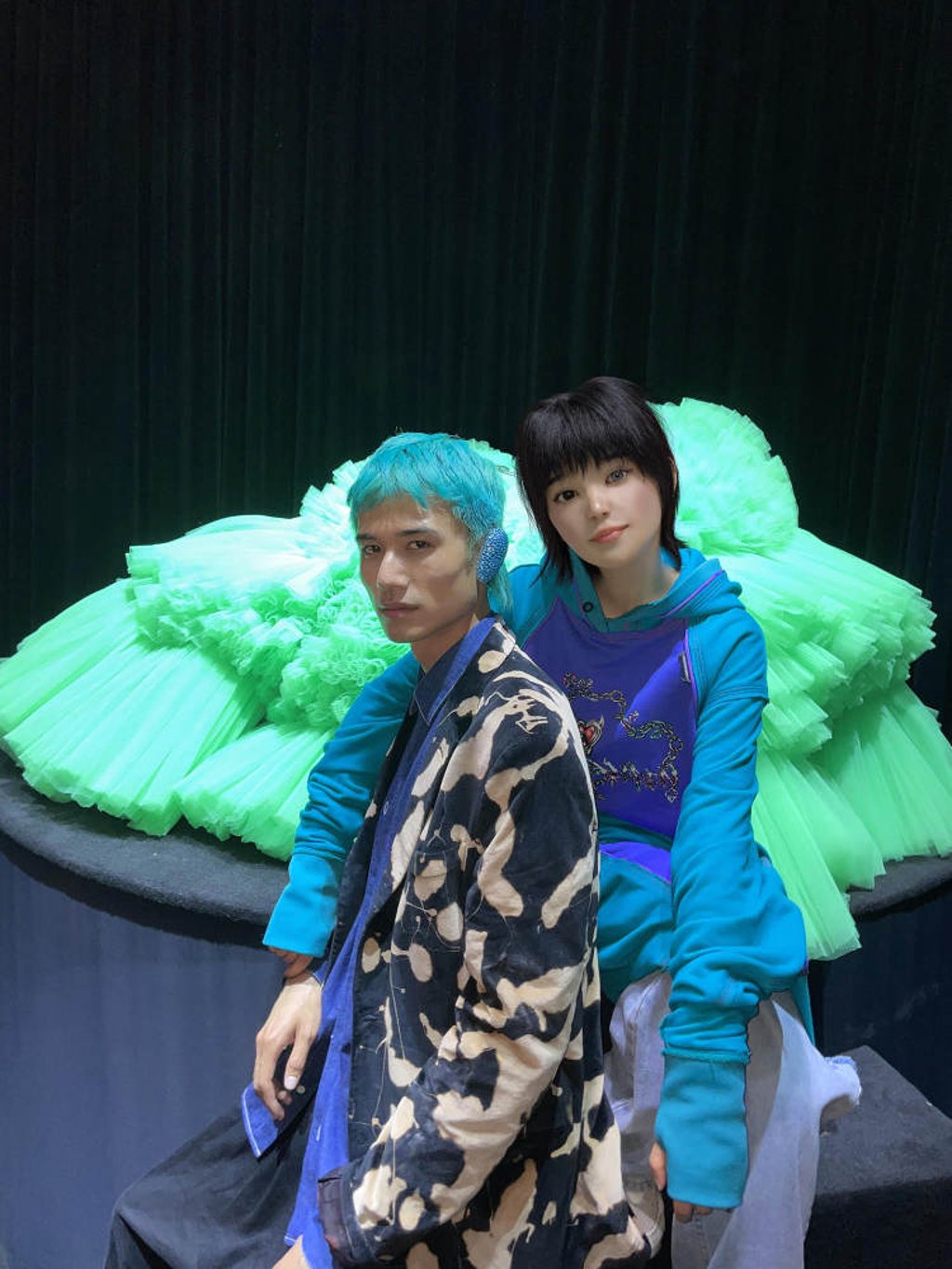 The real and the virtual meet in a photo shoot for Sensen Lii’s Windowsen label. Photo: Maie x Windowsen The real and the virtual meet in a photo shoot for Sensen Lii’s Windowsen label. Photo: Maie x Windowsen