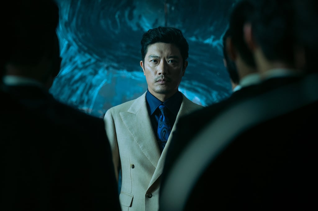 Park Hee-soon looking menacing as Choi Mu-jin in My Name. Photo: Netflix Park Hee-soon looking menacing as Choi Mu-jin in My Name. Photo: Netflix