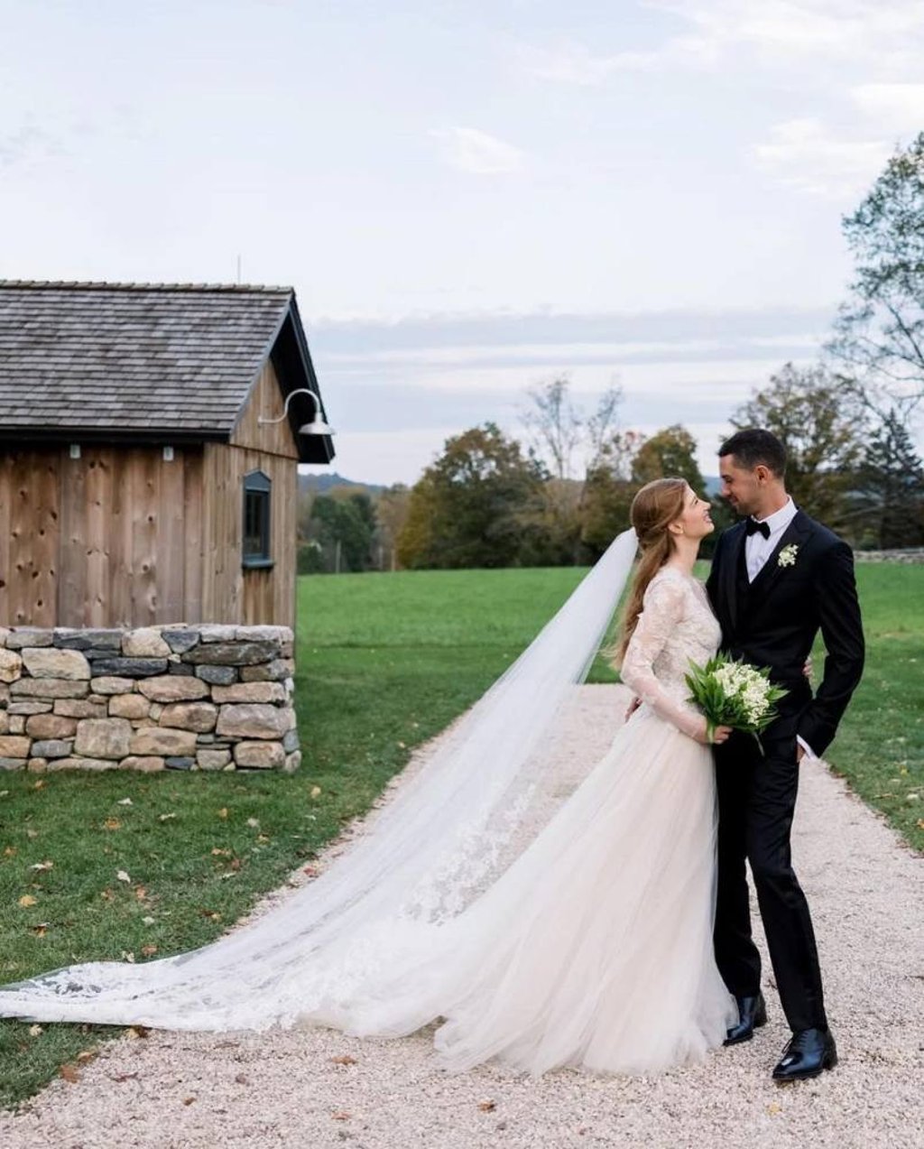 The bride’s Vera Wang wedding gown was in fact one of three made by the New York designer for the event. Photo: @verawang/Instagram The bride’s Vera Wang wedding gown was in fact one of three made by the New York designer for the event. Photo: @verawang/Instagram