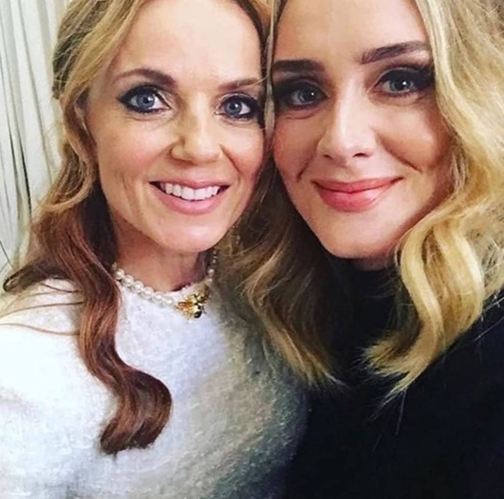 Adele with Geri Horner. Photo: @adele/Instagram