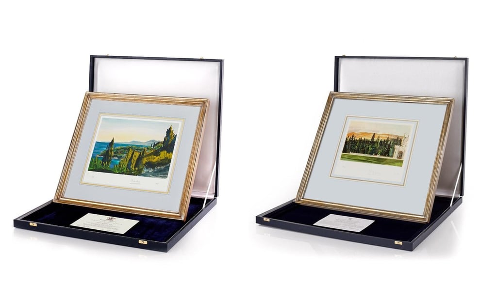 Prince Charles’ artworks are available to purchase. Photos: Highgrove Gardens
