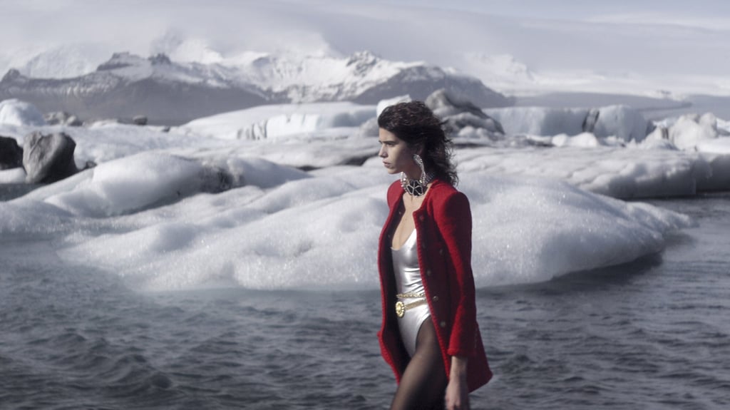 Icy cold and metallic – a seasonal look from Saint Laurent. Photo: Handout