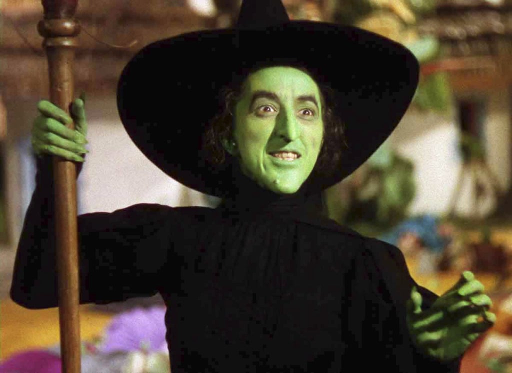 Margaret Hamilton in a still from The Wizard of Oz. The costume is on display at Icons of Darkness.