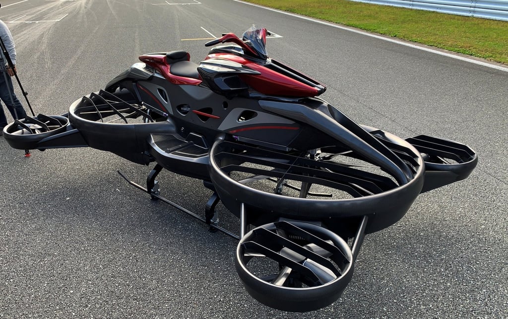The flying motorbike is officially here Japan s new US 700 000 hoverbike the XTurismo Limited Edition targets supercar drivers but it s so loud that bystanders have to wear earplugs South China Mornin...