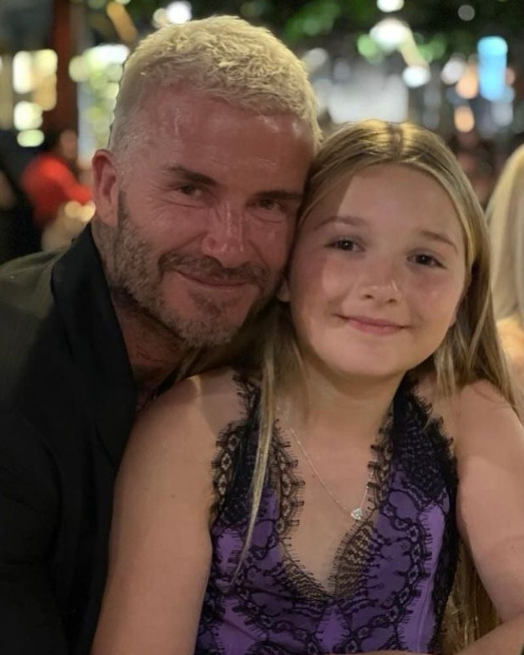 Harper Beckham with her father, David. Photo: @victoriabeckham/Instagram Harper Beckham with her father, David. Photo: @victoriabeckham/Instagram