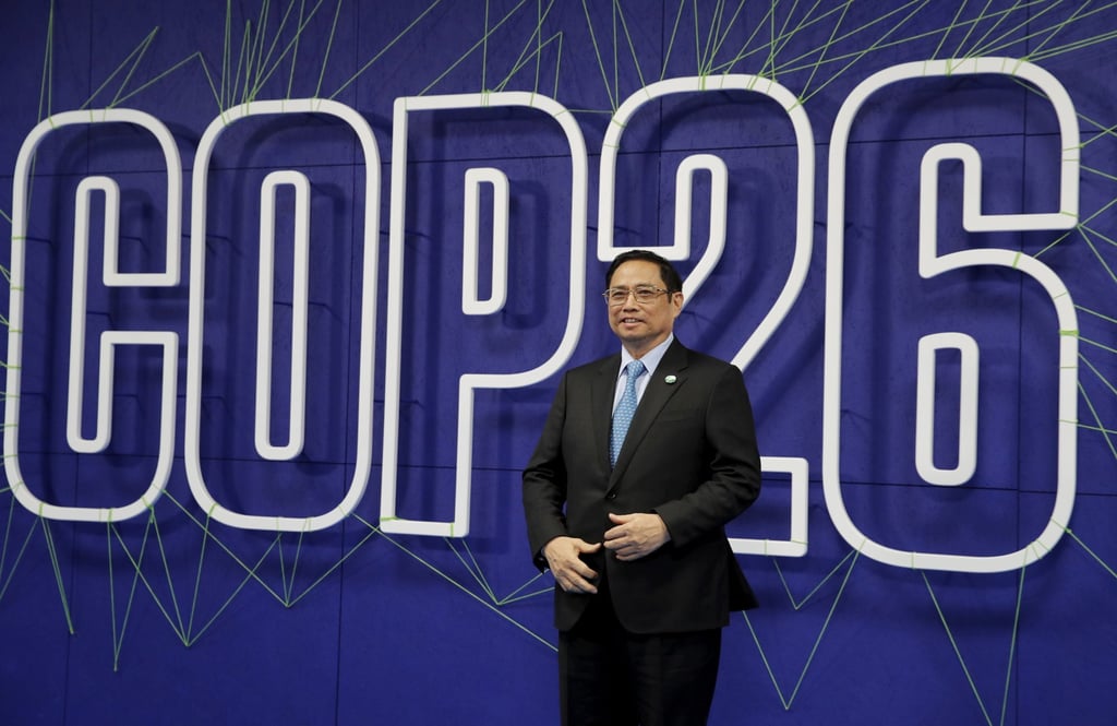 Vietnam’s Prime Minister Pham Minh Chinh at the COP26 summit. Photo: Phil Noble/AP Vietnam’s Prime Minister Pham Minh Chinh at the COP26 summit. Photo: Phil Noble/AP