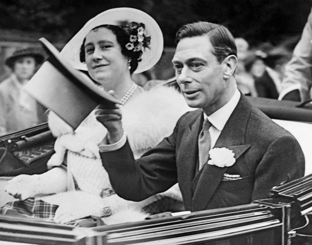 Queen Elizabeth smiling as George VI, King of the United Kingdom, salutes the crowd in London in 1938. Photo: AFP Queen Elizabeth smiling as George VI, King of the United Kingdom, salutes the crowd in London in 1938. Photo: AFP