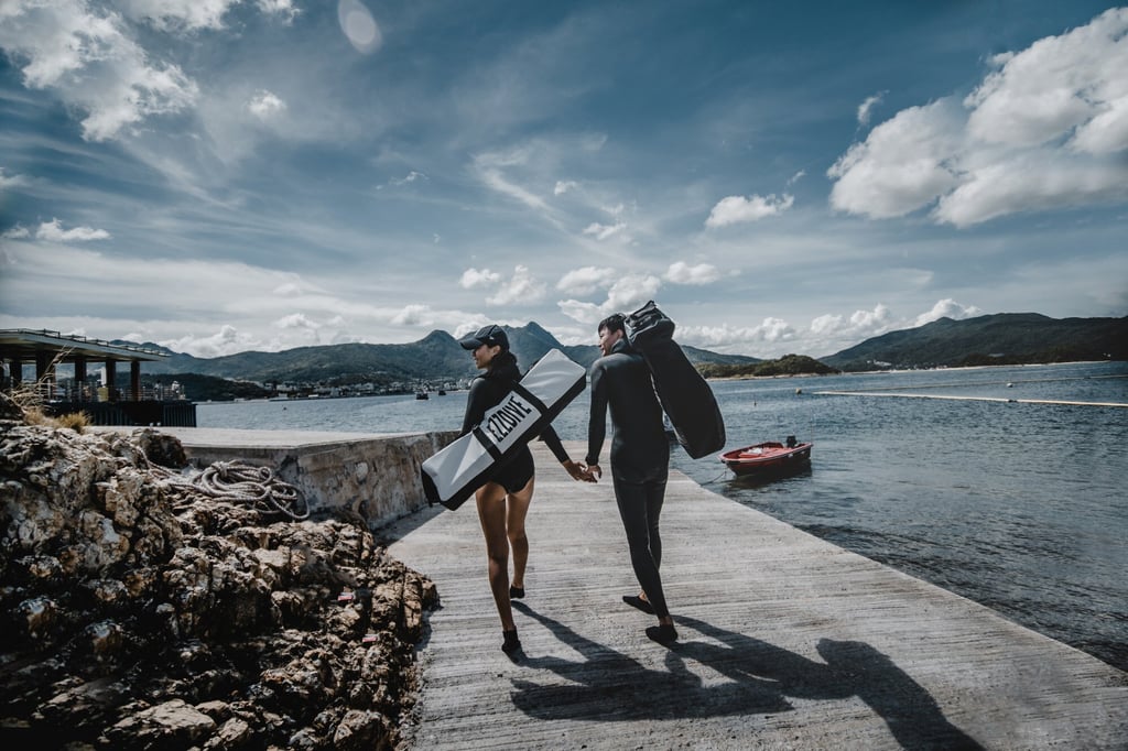 Kenze Leung and Theresa Wu on Sharp Island. Leung’s photos of freediving have been exhibited in Hong Kong. Photo: Kenze Leung