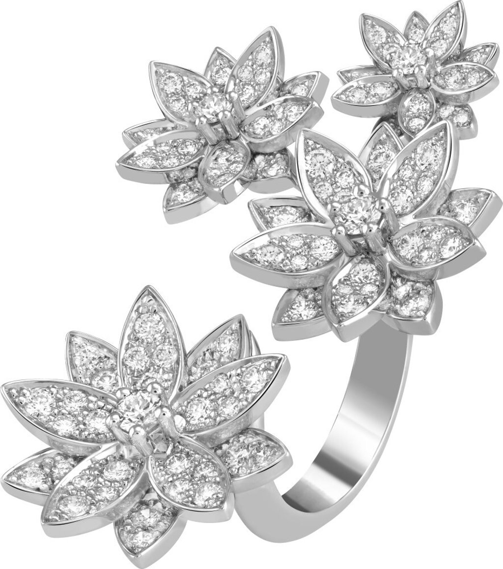 Lotus between the finger ring on sale