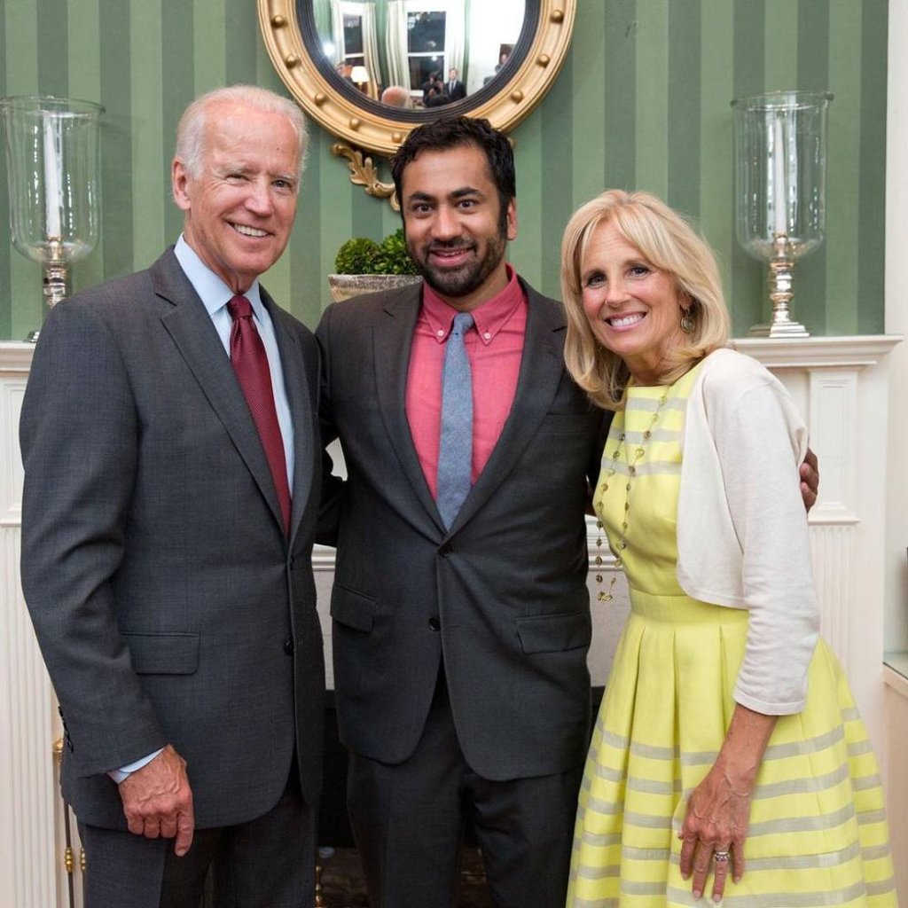 Kal Penn with Joe and Jill Biden. Photo: @kalpenn/Instagram