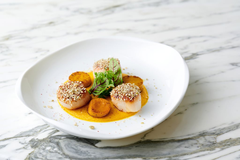 Pan-seared Hokkaido scallops at Popinjays. Photo: Popinjays
