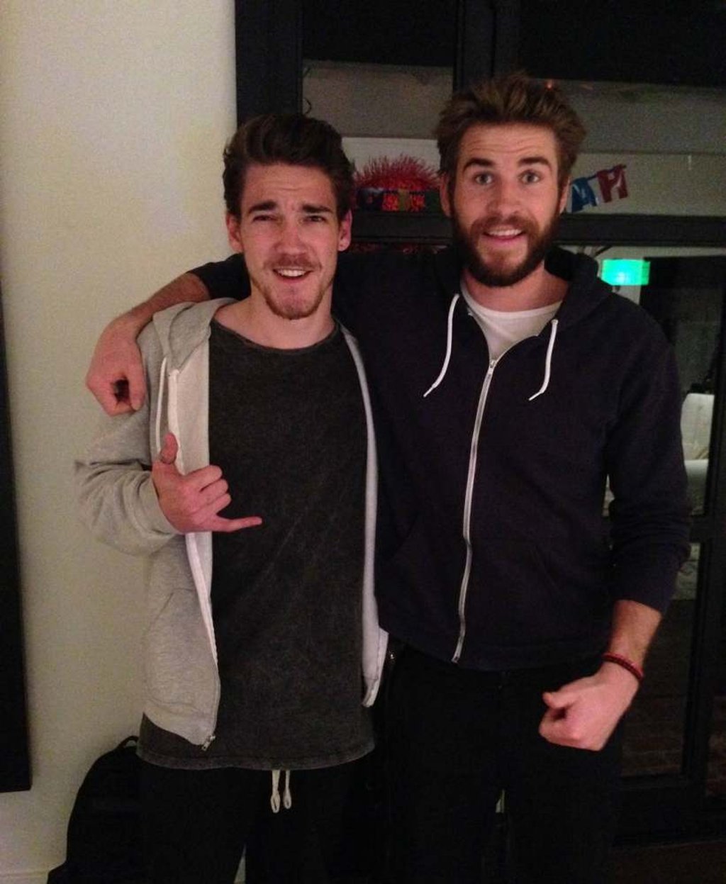 Luke Van Os with his cousin, Liam Hemsworth. Photo: @lukevanos/Instagram Luke Van Os with his cousin, Liam Hemsworth. Photo: @lukevanos/Instagram