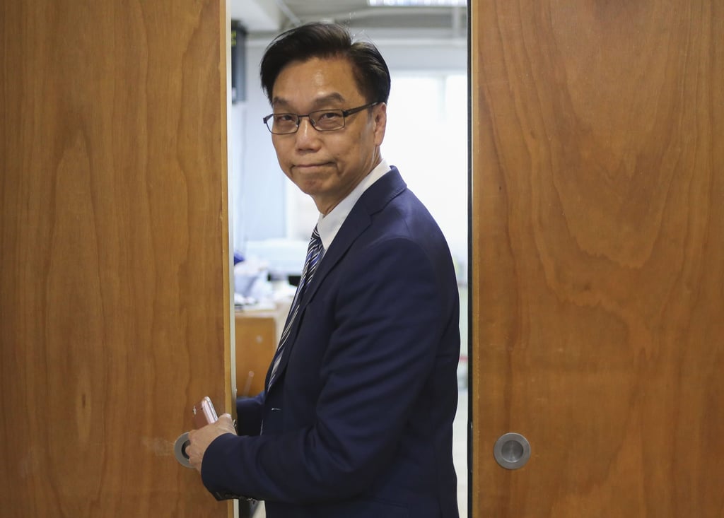 Nelson Wong announcing his bid for the 2018 legislative by-election in January that year; he did not win. Photo: Winson Wong