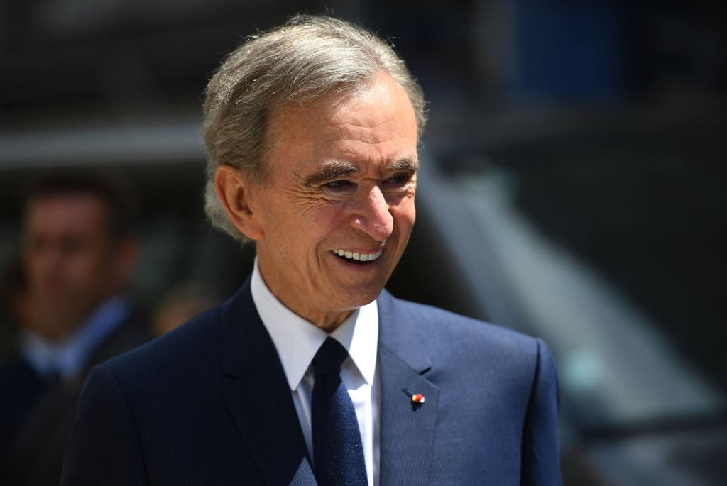Bernard Arnault, the head of French multinational corporation LVMH, attends a ceremony marking the reopening of Paris’ iconic department store La Samaritaine after 16 years of closure, in June. Photo: AFP Bernard Arnault, the head of French multinational corporation LVMH, attends a ceremony marking the reopening of Paris’ iconic department store La Samaritaine after 16 years of closure, in June. Photo: AFP