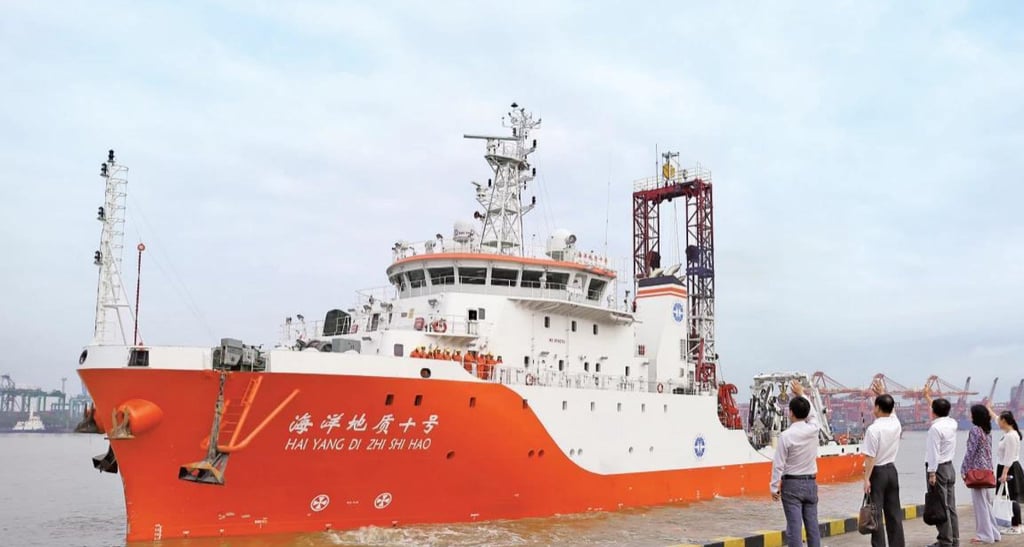 China’s Haiyang Dizhi 10 survey ship. Photo: Weibo