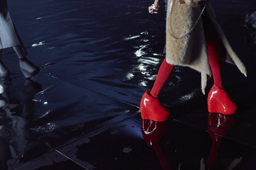 Statement-making red platform heels from Givenchy. Photo: Handout
