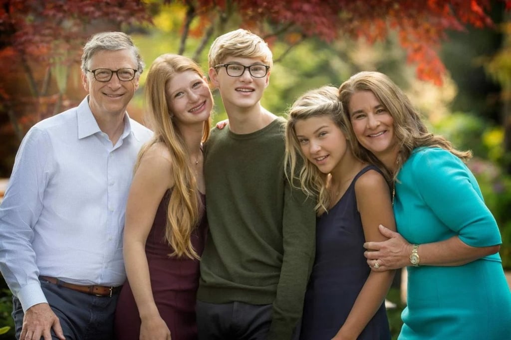 Bill and Melinda Gates and their children Jennifer, Rory and Phoebe. Photo: Melinda French Gates/Facebook Bill and Melinda Gates and their children Jennifer, Rory and Phoebe. Photo: Melinda French Gates/Facebook