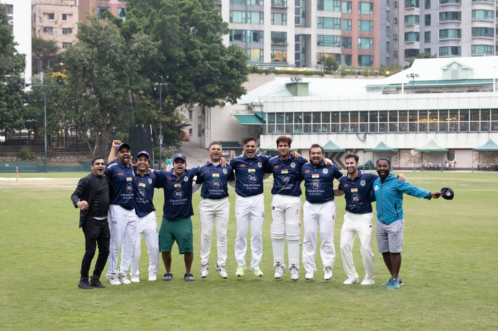 The winning Indian team celebrate their victory in the RCS Commonwealth Cricket Cup. Photo: Sylvana Lee