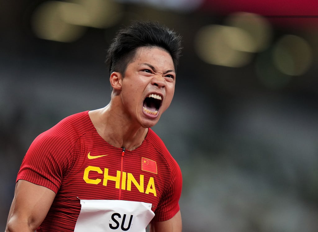 Sprinter Su Bingtian will be among the Olympian contingent coming to Hong Kong next month. Photo: Xinhua