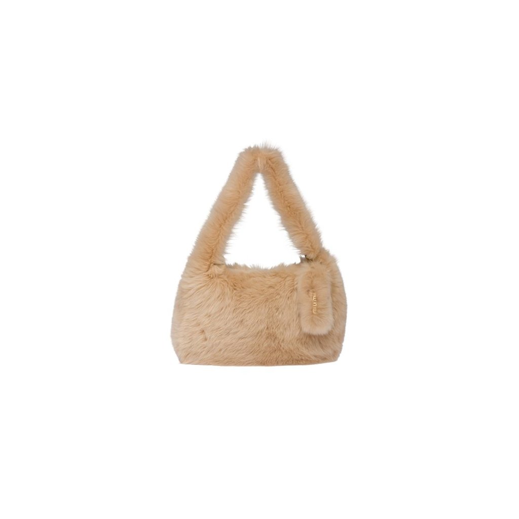 Miu Miu’s shearling shoulder bag. Photo: Handout