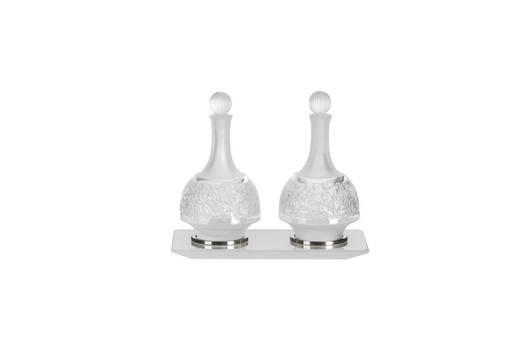 Lalique’s Versailles cruet and tray set. Photo: Handout