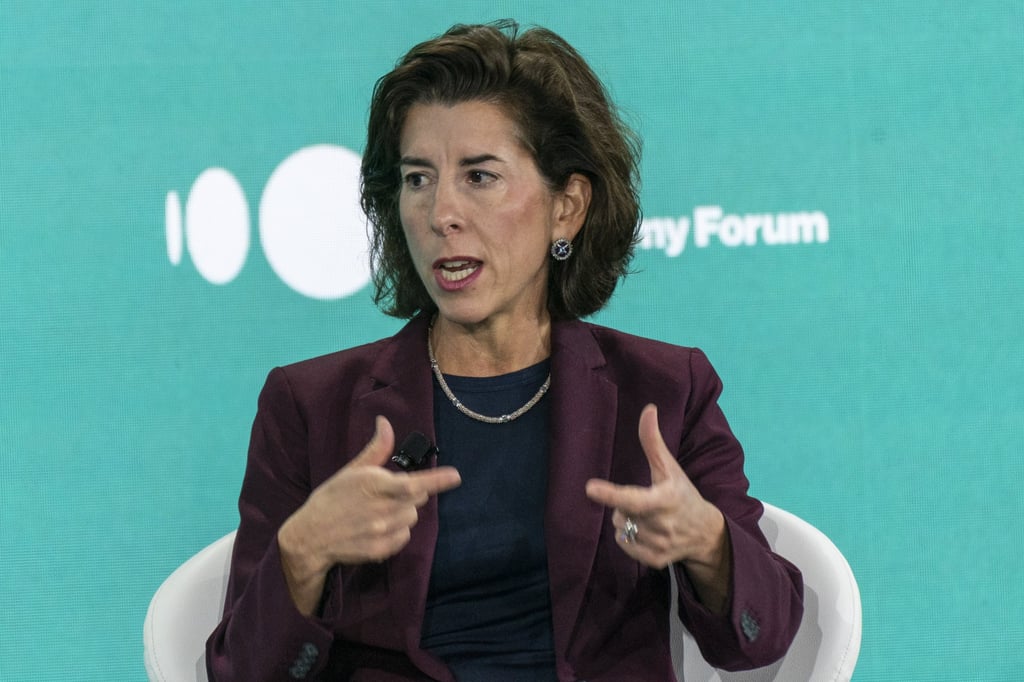 Gina Raimondo is the US commerce secretary. Photo: Bloomberg Gina Raimondo is the US commerce secretary. Photo: Bloomberg