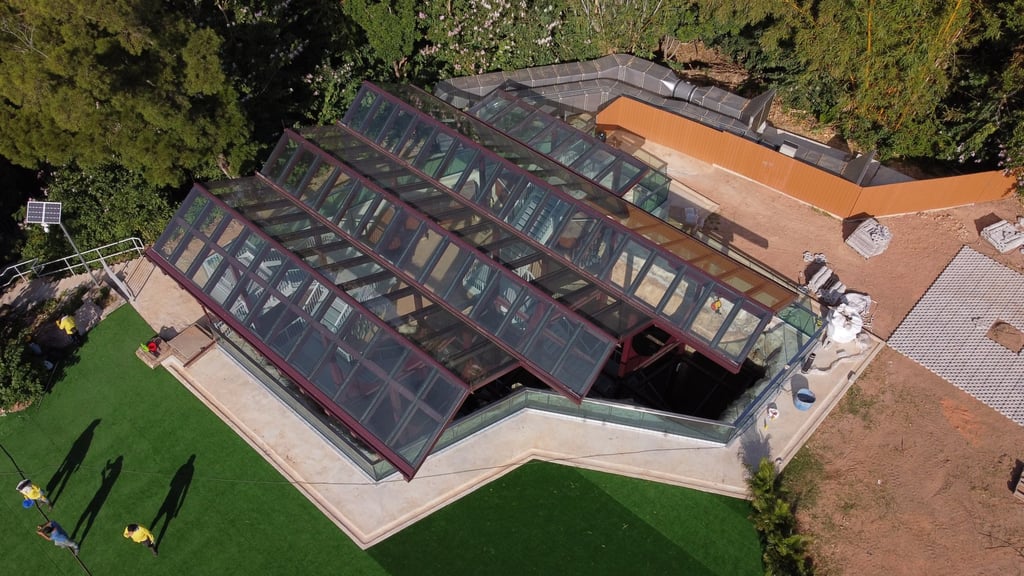 The exposed section of the reservoir is protected by a glass roof. Photo: Martin Chan