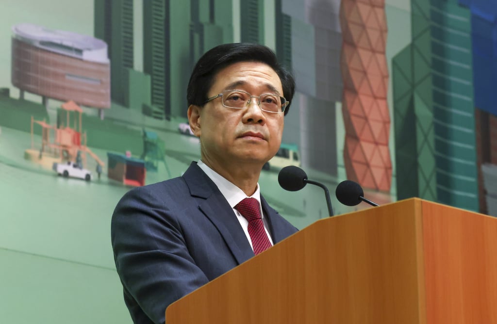 Chief Secretary John Lee led the Hong Kong delegation in Shenzhen. Photo: Dickson Lee Chief Secretary John Lee led the Hong Kong delegation in Shenzhen. Photo: Dickson Lee