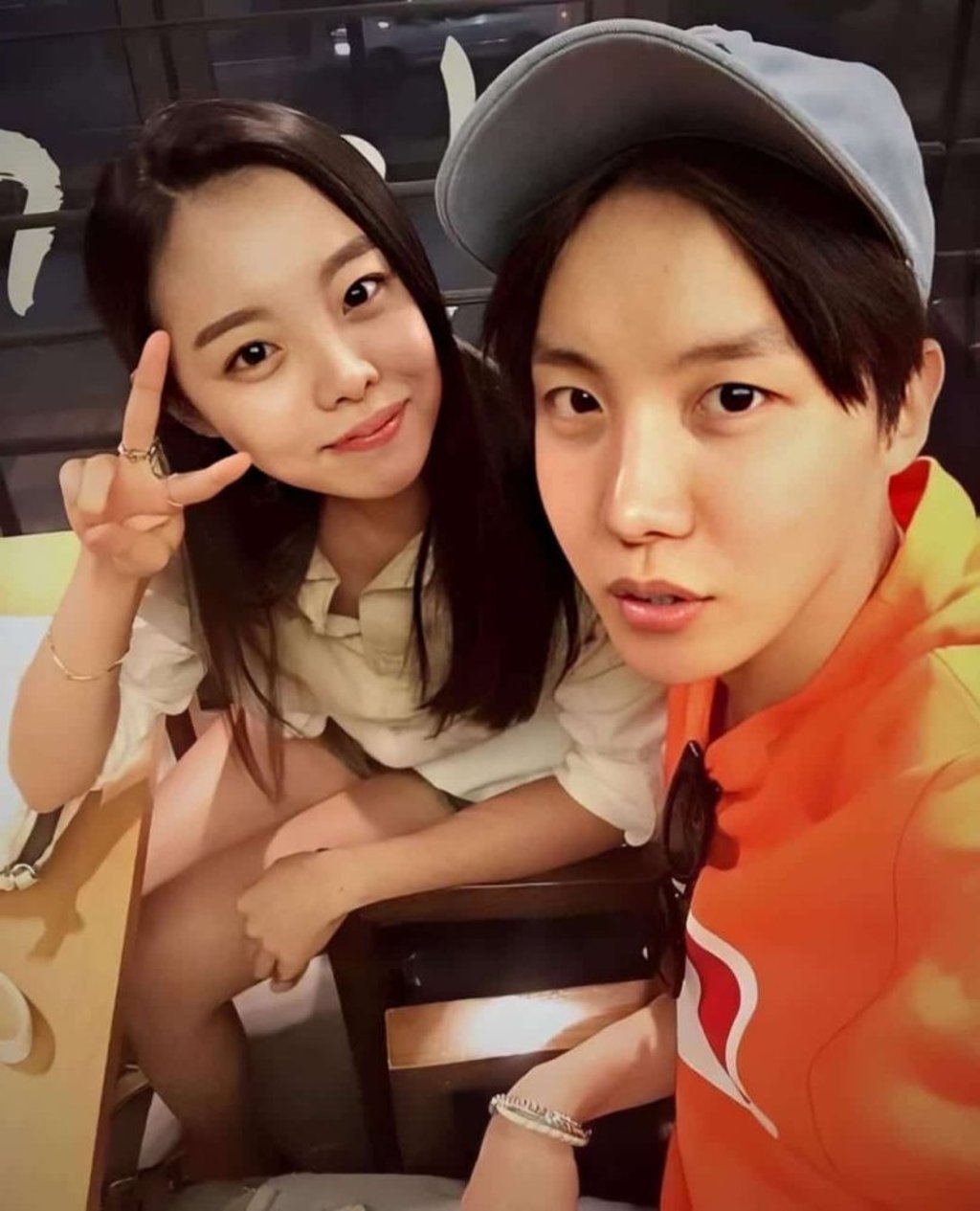 J-Hope and his sister, Jung Ji-woo. Photo: @mejiwoo103/Instagram