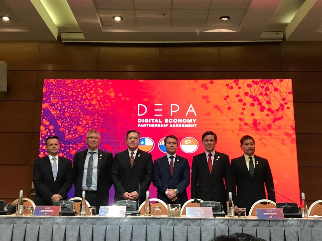 Singapore, New Zealand and Chile are the original signatories to DEPA, which provides a benchmark for digital trade rules. Photo: Twitter