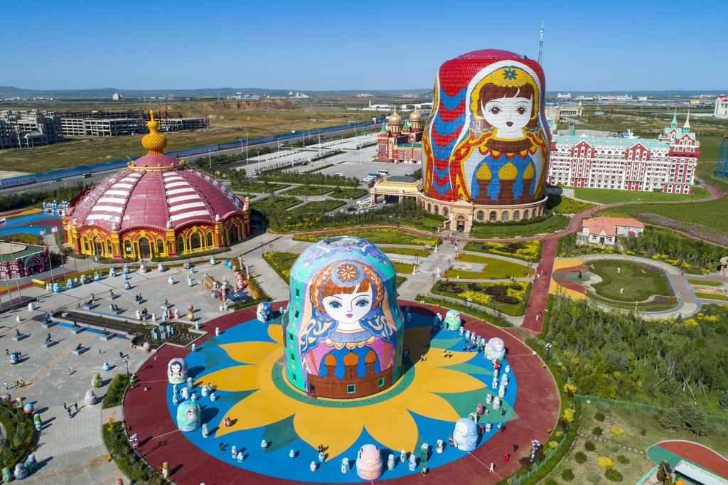 A square in Manzhouli, an Inner Mongolian city on the Russian border. Photo: Xinhua A square in Manzhouli, an Inner Mongolian city on the Russian border. Photo: Xinhua