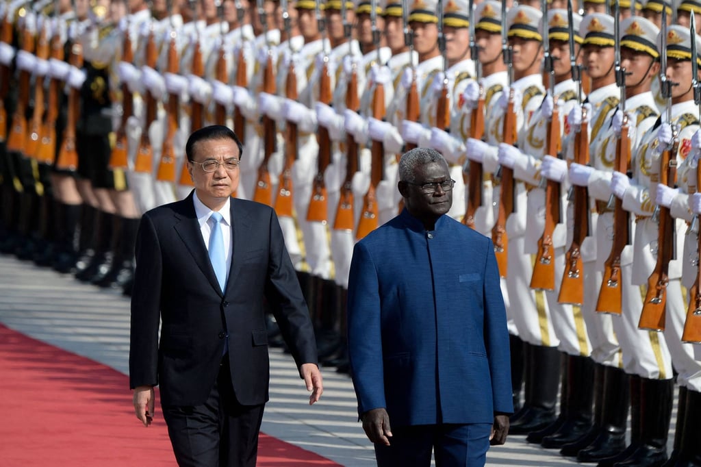 Solomon Islands Prime Minister Manasseh Sogavare and Chinese Premier Li Keqiang during a visit to Beijing. Photo: Wang Zhao / AFP Solomon Islands Prime Minister Manasseh Sogavare and Chinese Premier Li Keqiang during a visit to Beijing. Photo: Wang Zhao / AFP