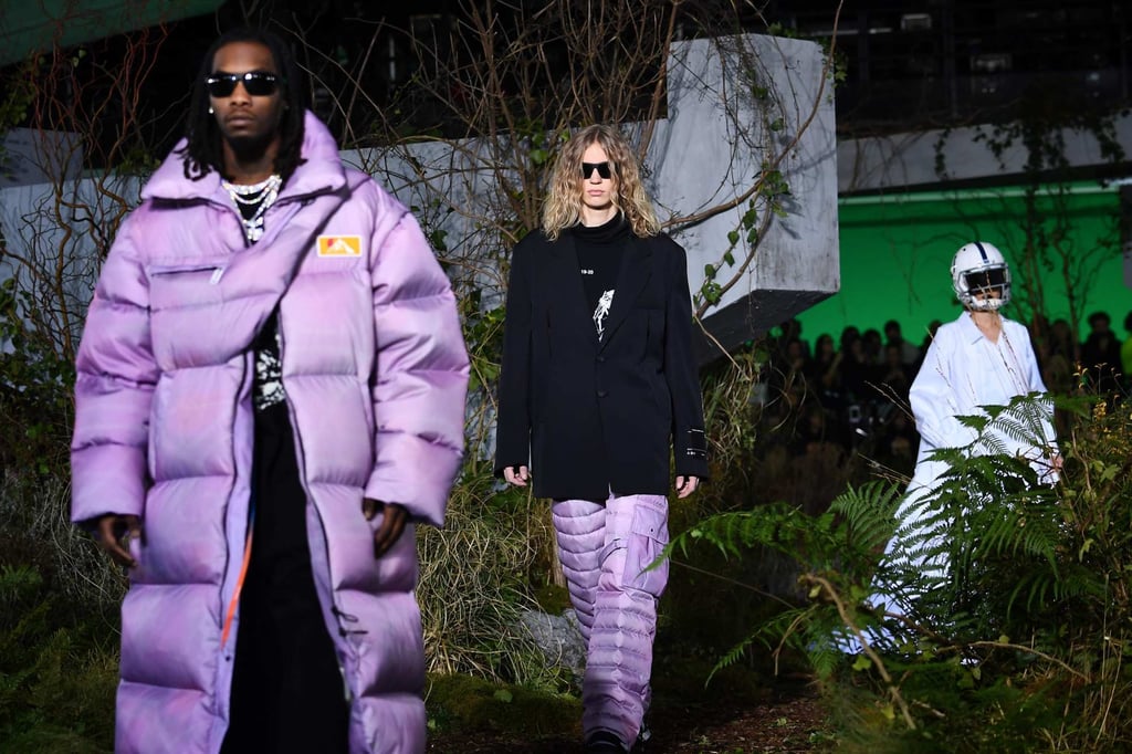 Virgil Abloh was credited with bringing an intellectualism to streetwear, as seen here in Off-White’s men’s autumn/winter 2019-2020 collection. Photo: AFP Virgil Abloh was credited with bringing an intellectualism to streetwear, as seen here in Off-White’s men’s autumn/winter 2019-2020 collection. Photo: AFP