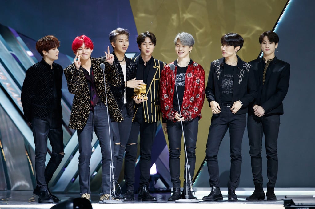 K-pop group BTS receive Album of the Year for Love Yourself Tear. Photo: Mnet Asian Music Awards K-pop group BTS receive Album of the Year for Love Yourself Tear. Photo: Mnet Asian Music Awards