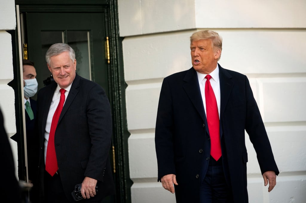 Former White House Chief of Staff Mark Meadows with Donald Trump. Photo: Reuters. Former White House Chief of Staff Mark Meadows with Donald Trump. Photo: Reuters.