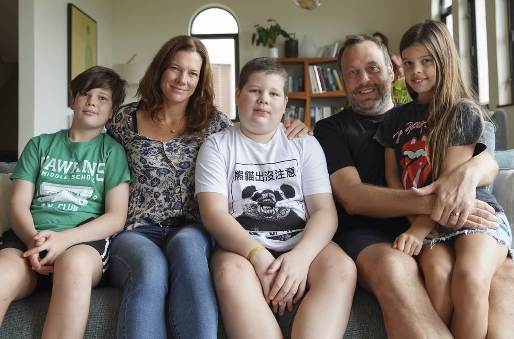 The Chandler family (from left): Harry, Katy, Sam, Ben and Matilda at home in Chung Hom Kok, Hong Kong. Photo: Winson Wong