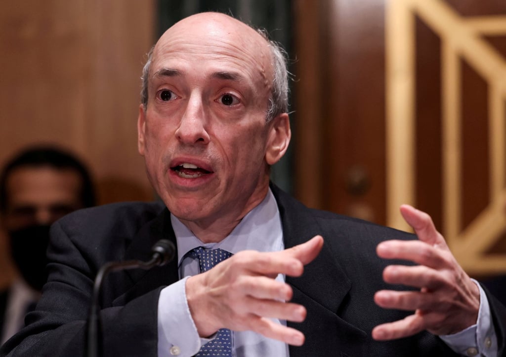 US Securities and Exchange Commission Chair Gary Gensler testifies before a Senate Banking, Housing, and Urban Affairs Committee oversight hearing on Capitol Hill in September. Photo: Reuters US Securities and Exchange Commission Chair Gary Gensler testifies before a Senate Banking, Housing, and Urban Affairs Committee oversight hearing on Capitol Hill in September. Photo: Reuters