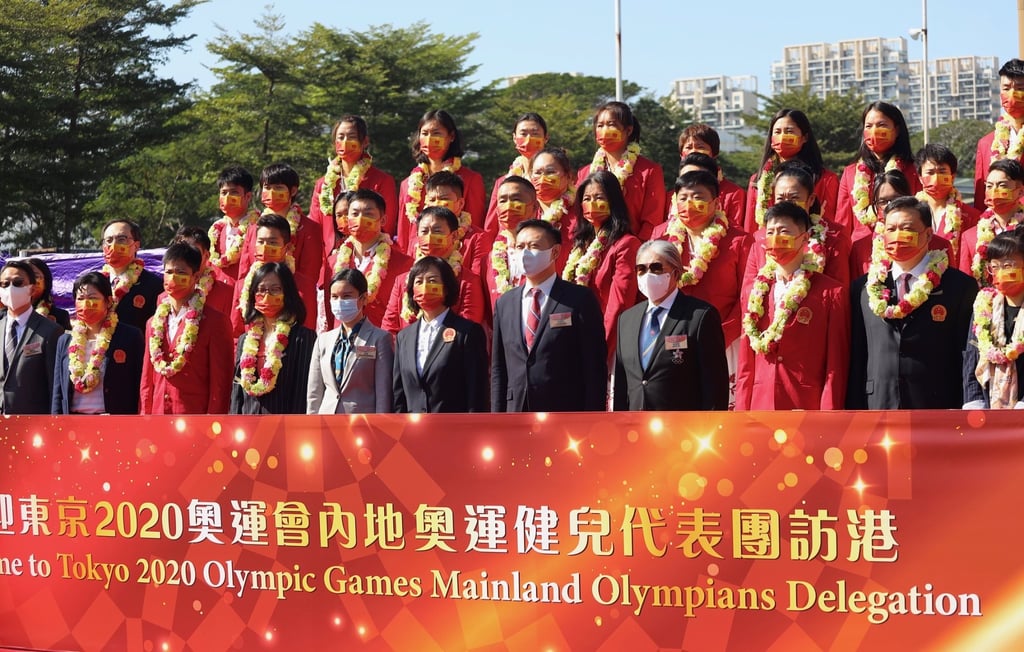 The group of 29 athletes and three coaches will spend three days in Hong Kong. Photo: SCMP The group of 29 athletes and three coaches will spend three days in Hong Kong. Photo: SCMP