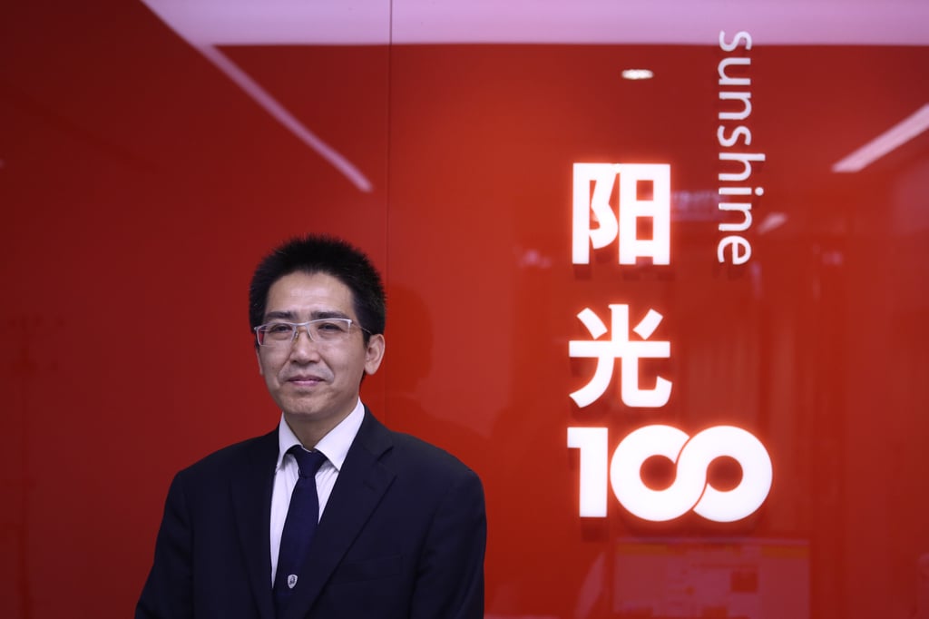 Sunshine 100 Real Estate Group’s president Yi Xiaodi during an interview in Sheung Wan on 20 May 2015. Photo: SCMP Sunshine 100 Real Estate Group’s president Yi Xiaodi during an interview in Sheung Wan on 20 May 2015. Photo: SCMP