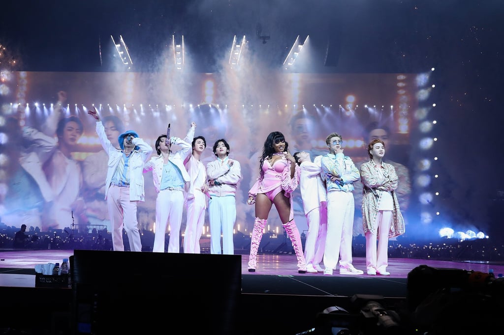 BTS and Megan Thee Stallion at SoFi Stadium. Photo: BigHit Music