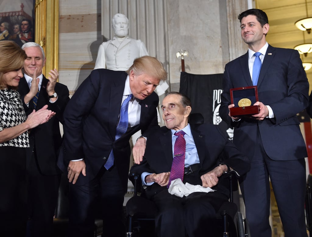 Bob Dole (centre) receives the Congressional Gold Medal in 2018. Photo: AFP Bob Dole (centre) receives the Congressional Gold Medal in 2018. Photo: AFP