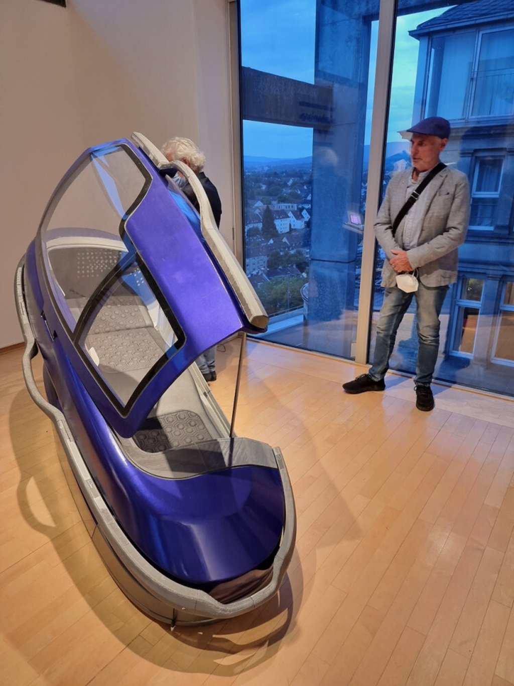 Philip Nitschke, founder of Exit International, with the assisted-suicide pod dubbed the ‘Sarco machine’. Photo: Exit International Philip Nitschke, founder of Exit International, with the assisted-suicide pod dubbed the ‘Sarco machine’. Photo: Exit International