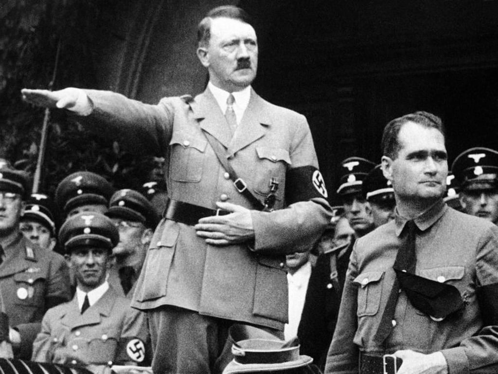 Nazi leader Adolf Hitler (left) and his deputy Rudolf Hess. The weaknesses of European democracies in addressing the rising threat of conflict permitted Hitler to run roughshod over the continent. Photo: AP Nazi leader Adolf Hitler (left) and his deputy Rudolf Hess. The weaknesses of European democracies in addressing the rising threat of conflict permitted Hitler to run roughshod over the continent. Photo: AP