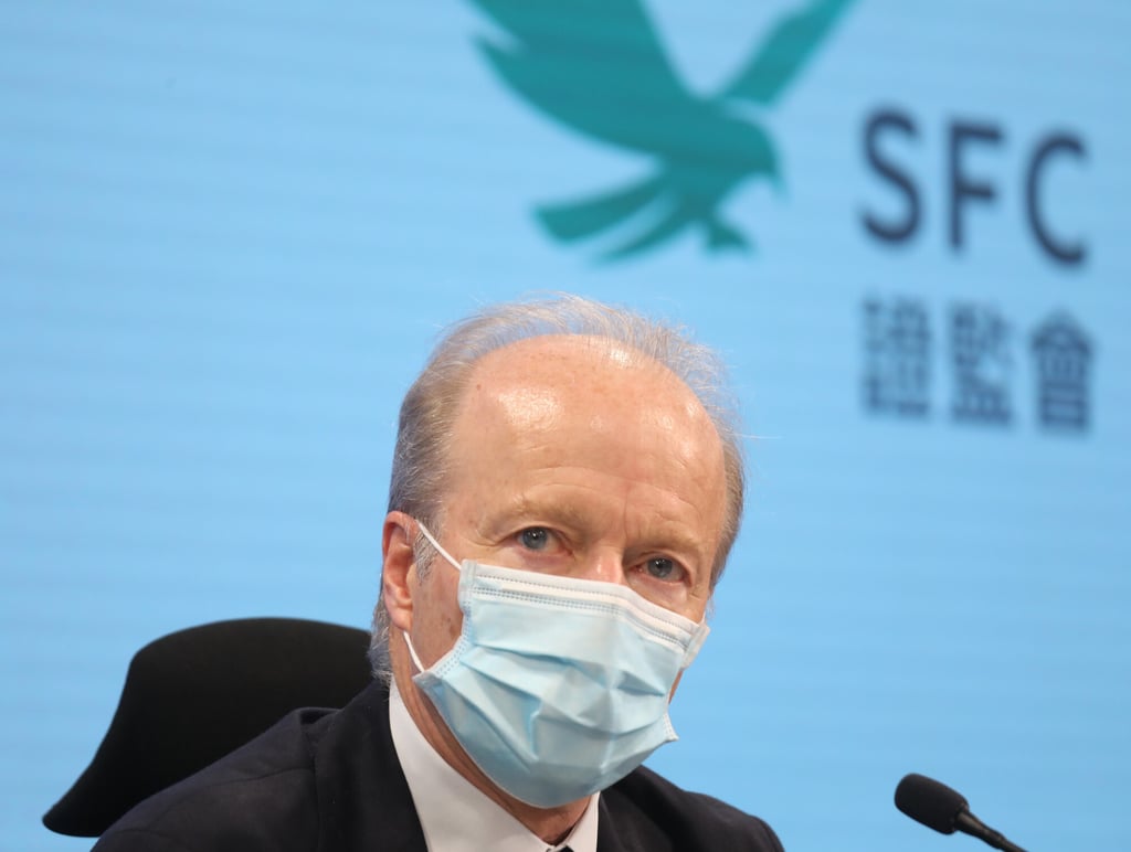 Ashley Alder, CEO of the Securities and Futures Commission, says Hong Kong’s proposed carbon-trading exchange should have a credible regulatory system. Photo: Xiaomei Chen