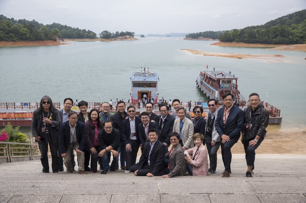 A Hong Kong legislative delegation visits the Dongjiang basin in Guangdong province in 2017. Photo: Handout A Hong Kong legislative delegation visits the Dongjiang basin in Guangdong province in 2017. Photo: Handout