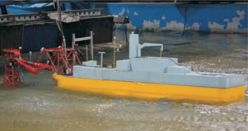 A model of the floating reactor. It has many safety features but researchers warn that if it capsizes there could be dire consequences. Photo: CGN