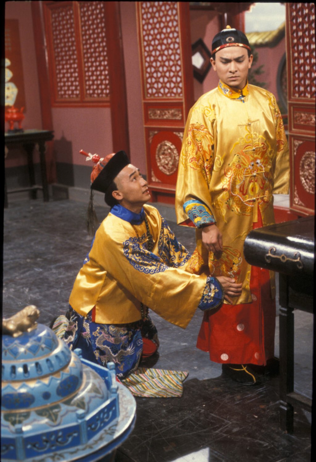 From left, Tony Leung Chiu-wai and Andy Lau Tak-wah in TVB’s adaptation of Louis Cha’s The Deer and the Cauldron. Photo: TVB From left, Tony Leung Chiu-wai and Andy Lau Tak-wah in TVB’s adaptation of Louis Cha’s The Deer and the Cauldron. Photo: TVB