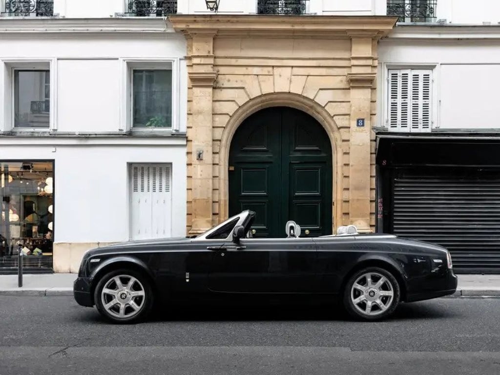 Lagerfeld’s Phantom Drophead Coupé convertible. Photo: Sotheby’s