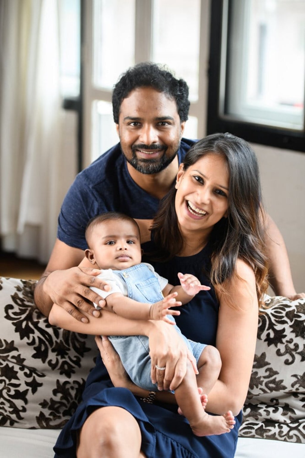 Ponde with her husband, Daksh, and three-month-old Samar. Photo: Snehal Ponde Ponde with her husband, Daksh, and three-month-old Samar. Photo: Snehal Ponde