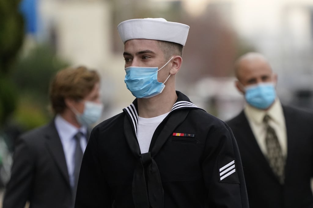Navy Seaman Apprentice Ryan Sawyer Mays has denied setting the fire that destroyed the USS Bonhomme Richard last year. Photo: AP